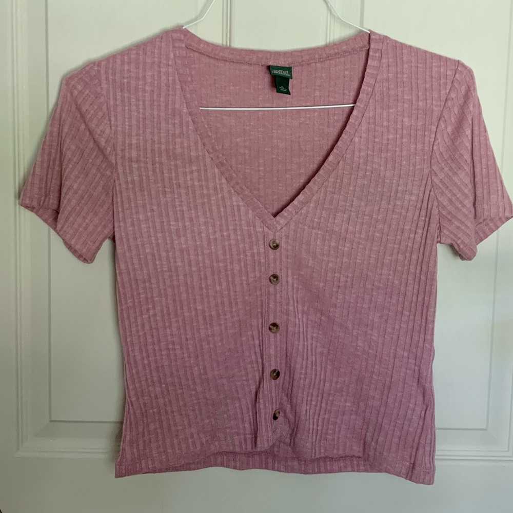 Pink knit shirt